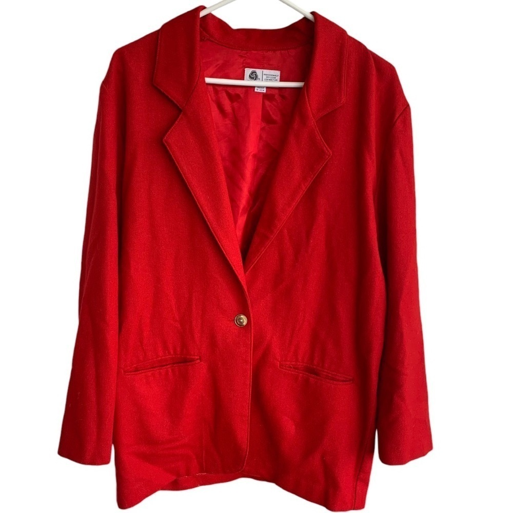 Vintage Wool Blend Women’s Blazer Jacket Made in USA 70s 80s